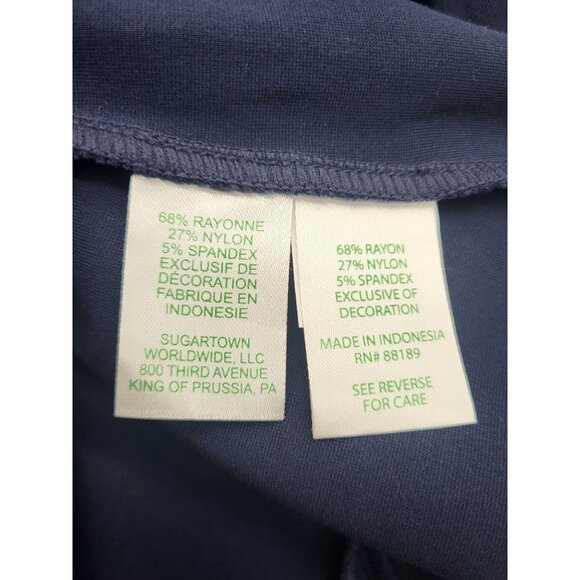 Lilly Pulitzer True Navy Resort Ponte Edie Eyelet Embroidery Sleeveless Top XS - Picture 3 of 6